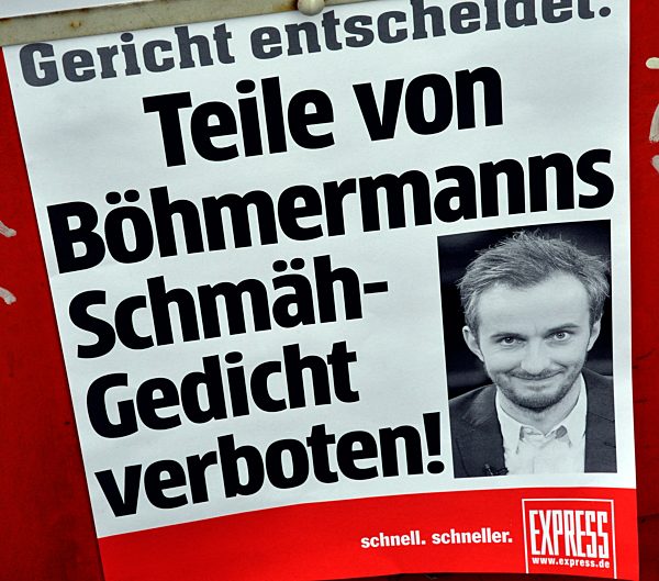 Jan Boehmermann und sein Schmaehgedicht auf Erdogan