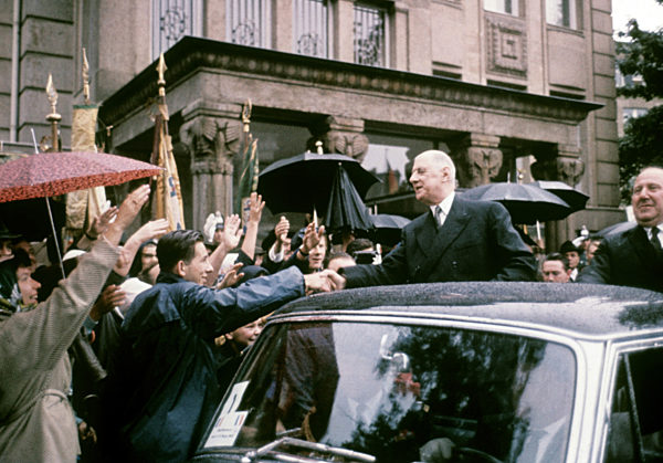 Präsident Charles de Gaulle in Düsseldorf