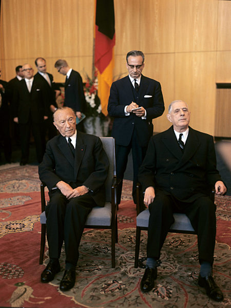 Charles de Gaulle and Konrad Adenauer
