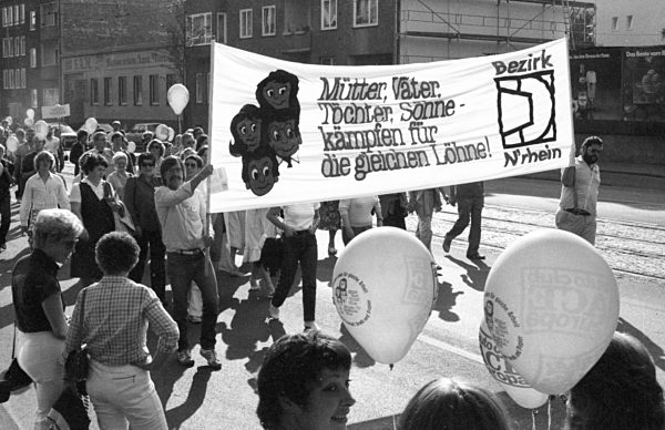 Protest for equal payment  1981