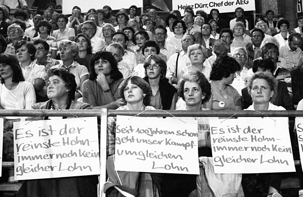 Protest for equal payment  1981