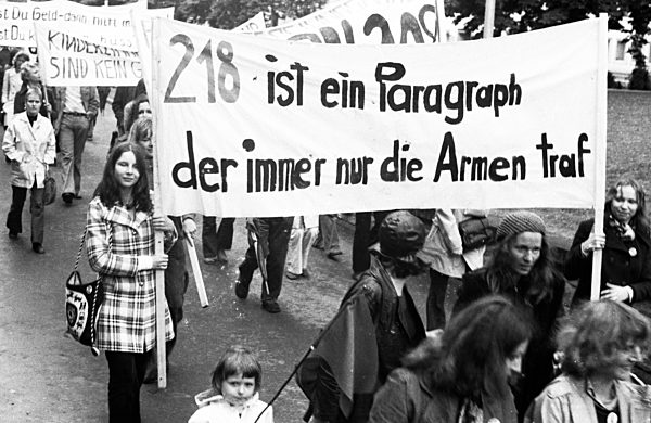 against the abortion paragraph 218  1973