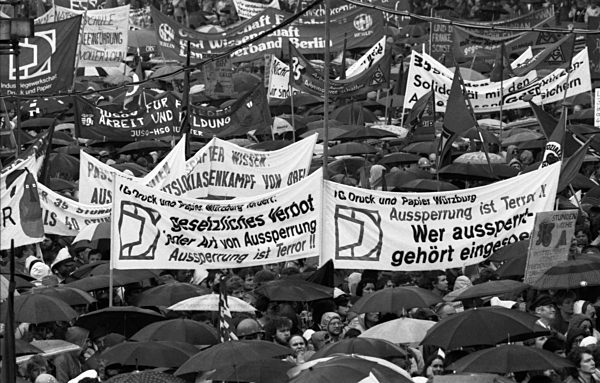 Against lockouts by employers