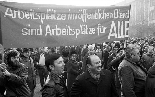 Gewerkschaftsprotest gegen Arbeitslosigkeit 1978