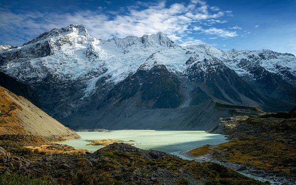 Mueller Glacier Lake, Aoraki/ Mount Cook National Park, UNESCO World Heritage Site, South Island, New Zealand, Pacific