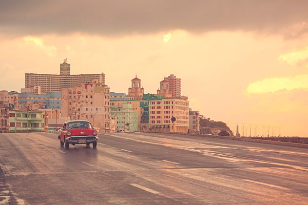 Malecon at sunset, Havana, Cuba