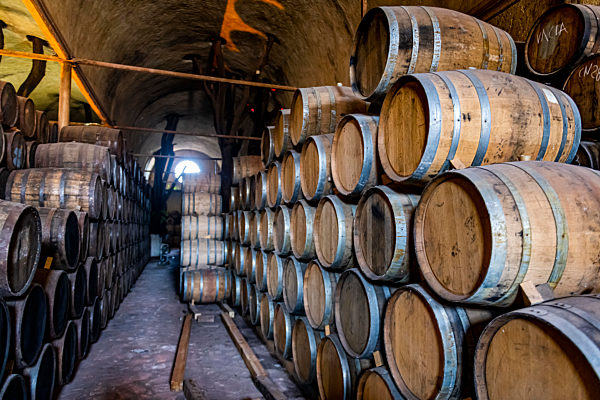 Old storage facility for Tequila barrels, Tequila Factory La Cofradia, Unesco site Tequila, Jalisco, Mexico