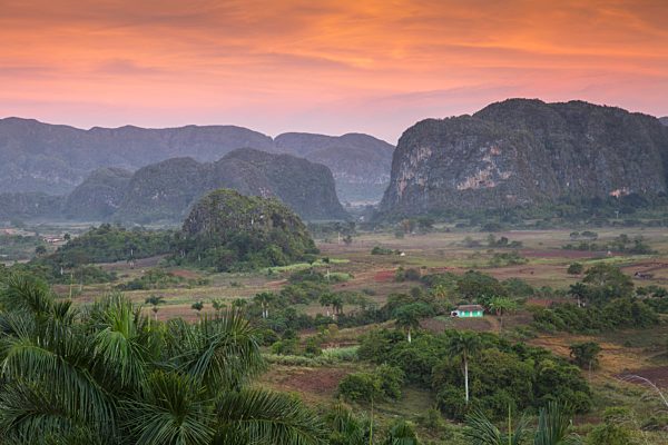 Cuba, Pinar del RÃ­o Province, Vinales, View of Vinales valley