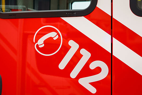 Feuerwehruebung, Duisburg, Nordrhein-Westfalen, Deutschland