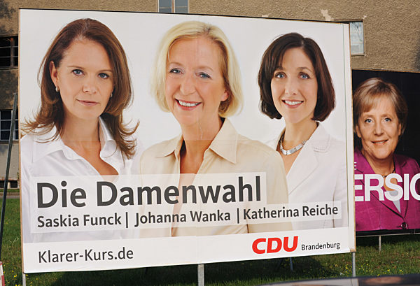 Damenwahl - CDU-Plakat zur Wahl
