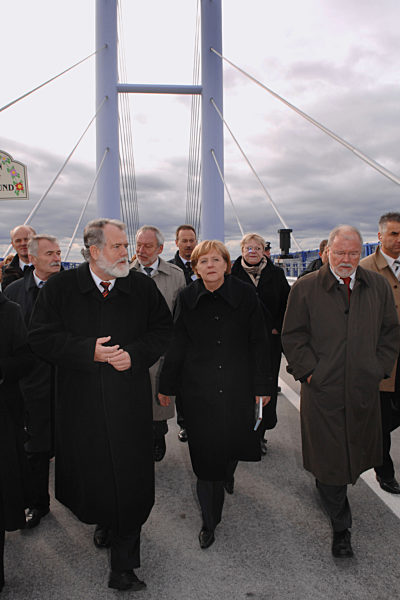 Eröffnung Rügenbrücke - Merkel Ringstorff Lastovka