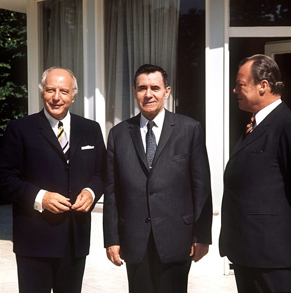 Andrei Gromyko with Brandt and Scheel