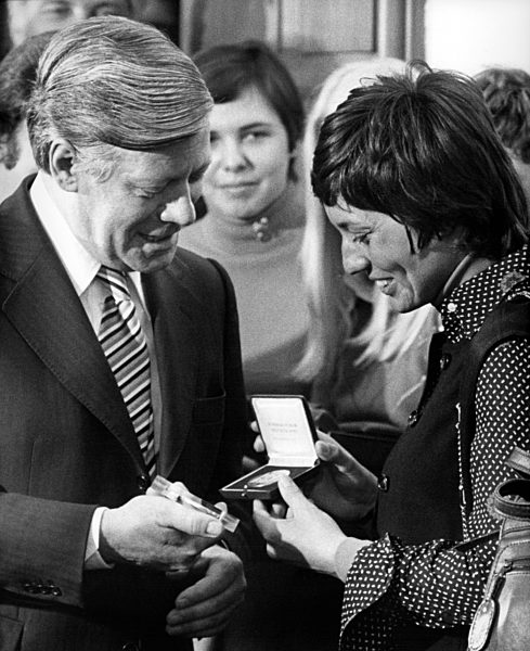 Rosi Mittermaier and Helmut Schmidt