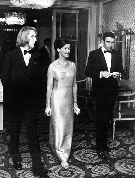 Lars Brandt and Ninja Frahm at the dinner for Nobel Peace Prize 1971 in Oslo