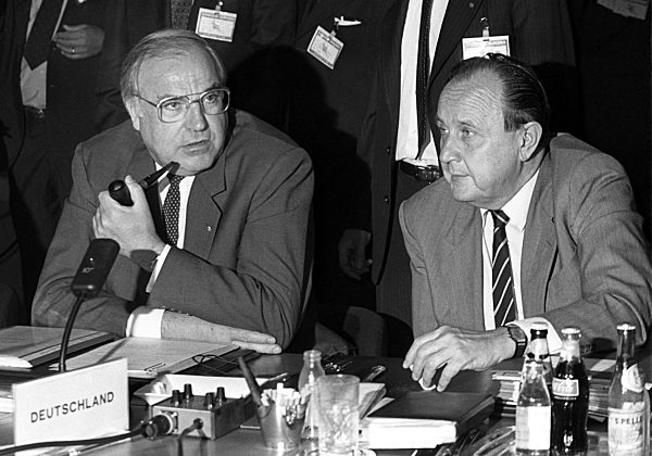 EC summit Milan 1985 - Kohl and Genscher