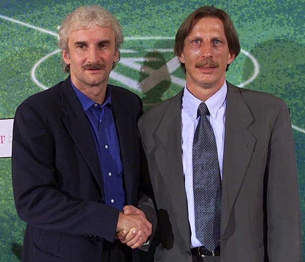 Fußball: Rudi Völler und Christoph Daum