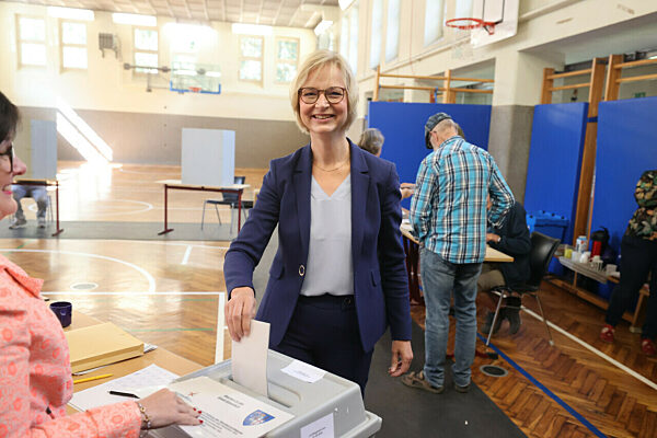 Landtagswahl Thüringen - Stimmabgabe Katja Wolf