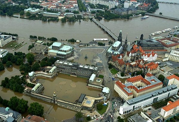 Übersicht Dresden Hochwasser
