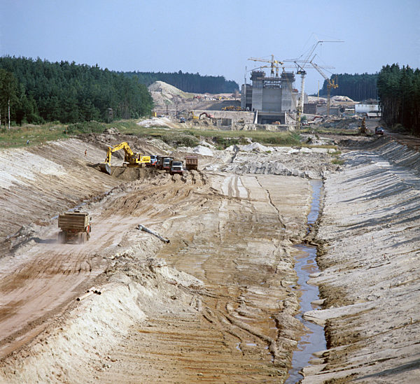 Main-Danube Canal: canal construction near Eibach and Leerstetten