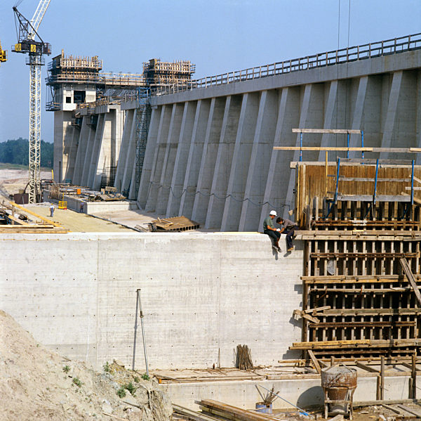 Main-Danube Canal: lock construction in Leerstetten