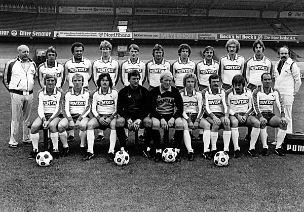 2. Fußball-Bundesliga Saison 1980/81 - Teamfoto SV Werder Bremen