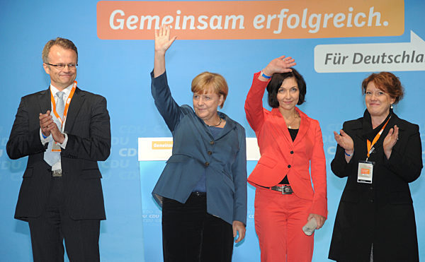 Bundeskanzlerin Angela Merkel auf Wahlkampftour