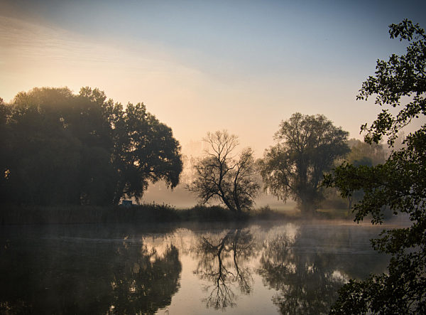 sunrise;floodplains;morning fog