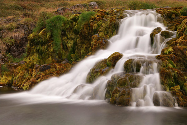 speed light;waterfall;fjord;baejarfoss
