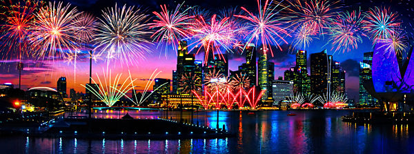 stadtansicht;silvester;feuerwerk