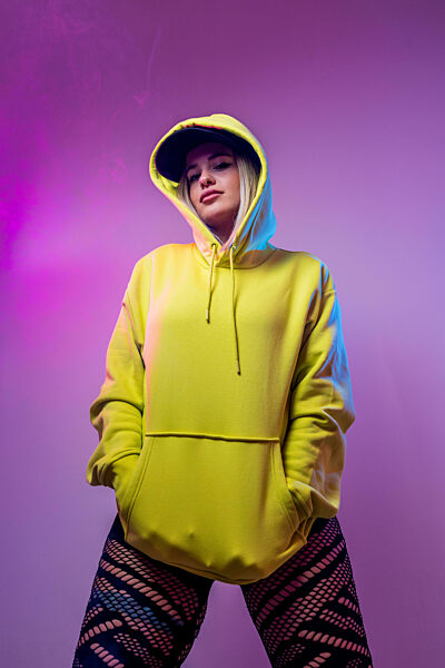 young woman;fashion;self confident;cool;hoodie