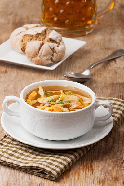 suppe, pfannkuchensuppe