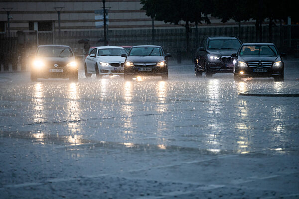 Heftiger Regen in Berlin
