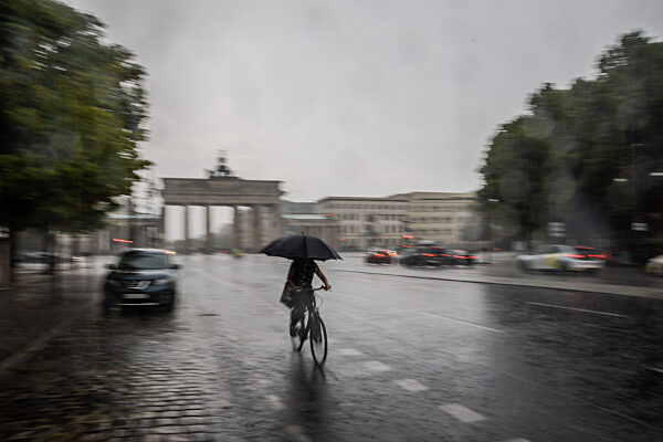 Heftiger Regen in Berlin