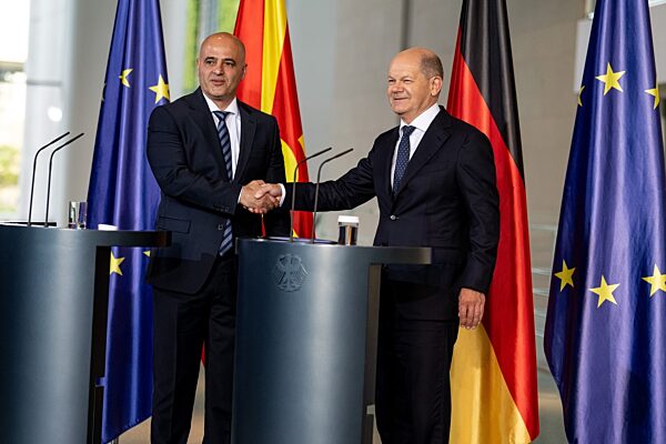 Scholz empfängt den Ministerpräsidenten von Nordmazedonien