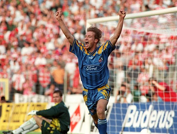 Holger Gaißmayer jubelt nach Torerfolg