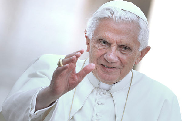 Pope Benedict XVI during his weekly general audience in St. Peter square at the Vatican, Wednesday  28 September, 2011