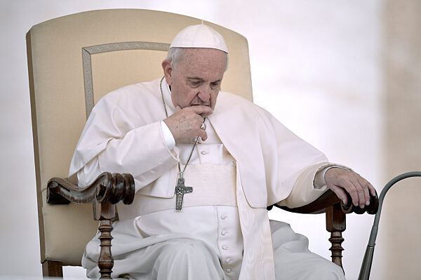 Pope Francis  during a weekly general audience