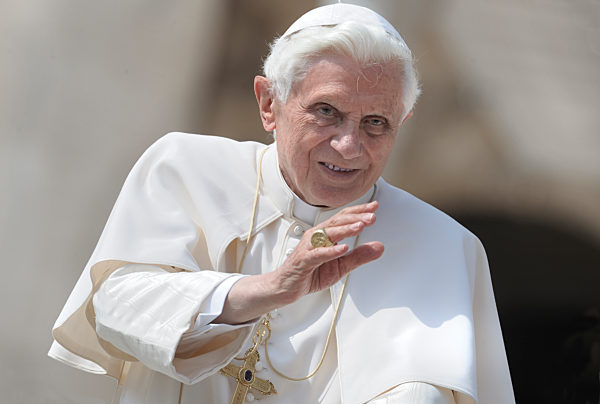 Pope Benedict XVI during his weekly general audience in St. Peter square at the Vatican, Wednesday. 4 April, 2012