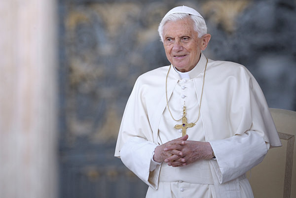 Pope Benedict XVI during his weekly general audience in St. Peter square at the Vatican, Wednesday. 16, May 2012