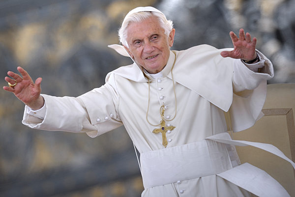 Pope Benedict XVI during his weekly general audience in St. Peter square at the Vatican, Wednesday.6 june, 2012