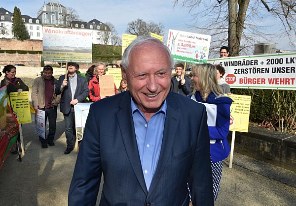 Oskar Lafontaine bei Windkraft Demo