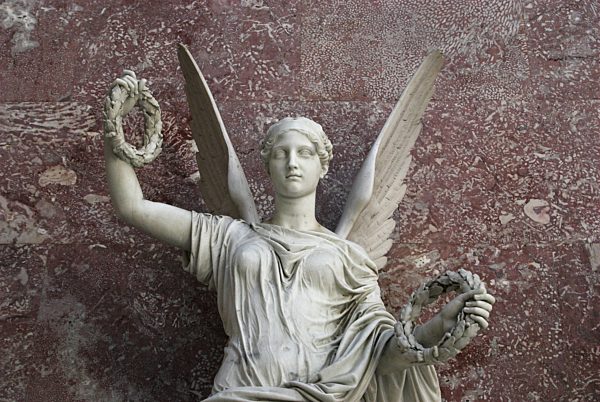 In der Walhalla (1830-42), Ruhmestempel der Teutschen (erbaut von Ludwig I., entworfen von Leo von Klenze), bei Regensburg