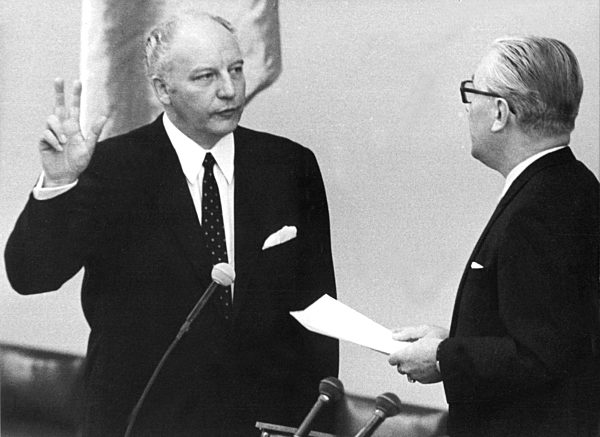 Foreign minister Scheel's swearing-in ceremony 1969