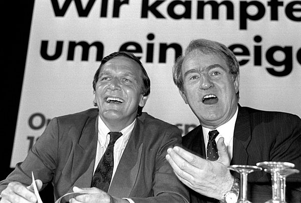 Gerhard Schröder und Johannes Rau
