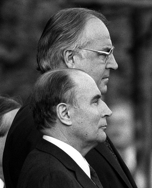 Helmut Kohl and Francois Mitterrand