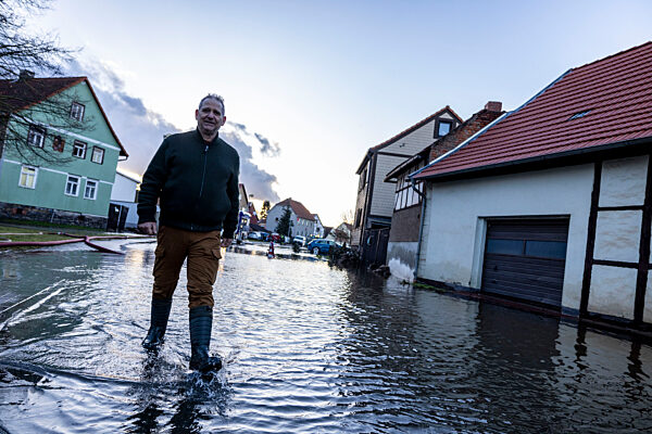 Hochwasser in Thüringen - Windehausen