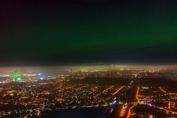 Polarlichter über dem Ruhrgebiet