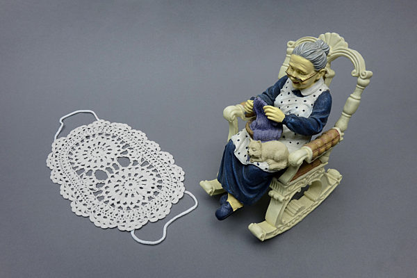 Deckchen als Mundschutz