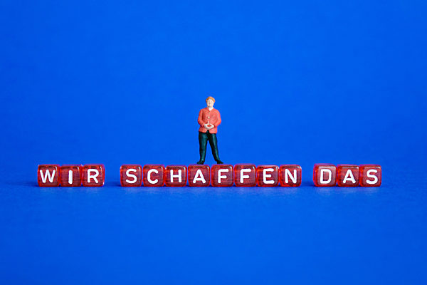 ILLUSTRATION - Merkel-Ausspruch "Wir schaffen das"
