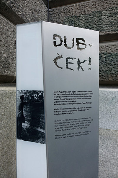 Berlin - Gedenkstele zum Prager Frühling 1968